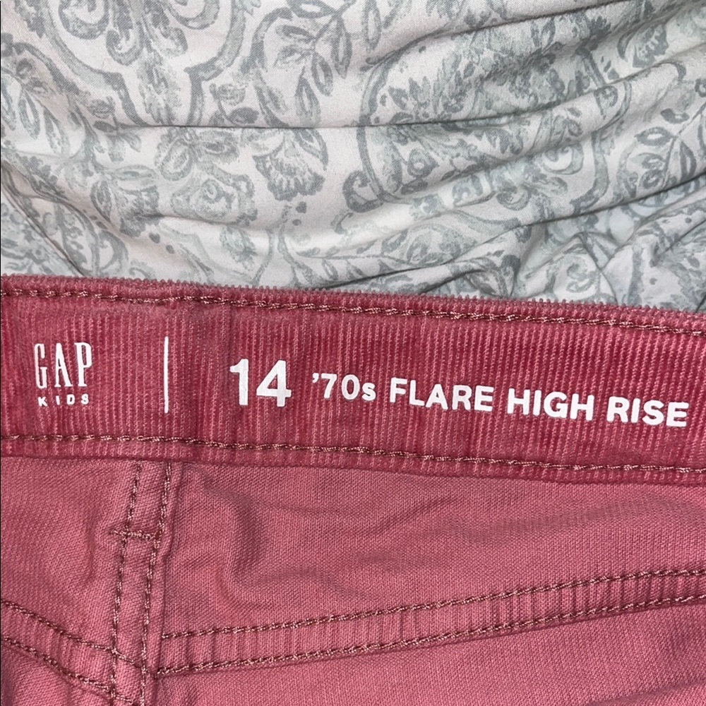 Girl’s Pink Corduroy Flared Jeans - Picture 5 of 5